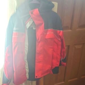 Columbia Red and Black Ski Jacket Insulated and Sporty